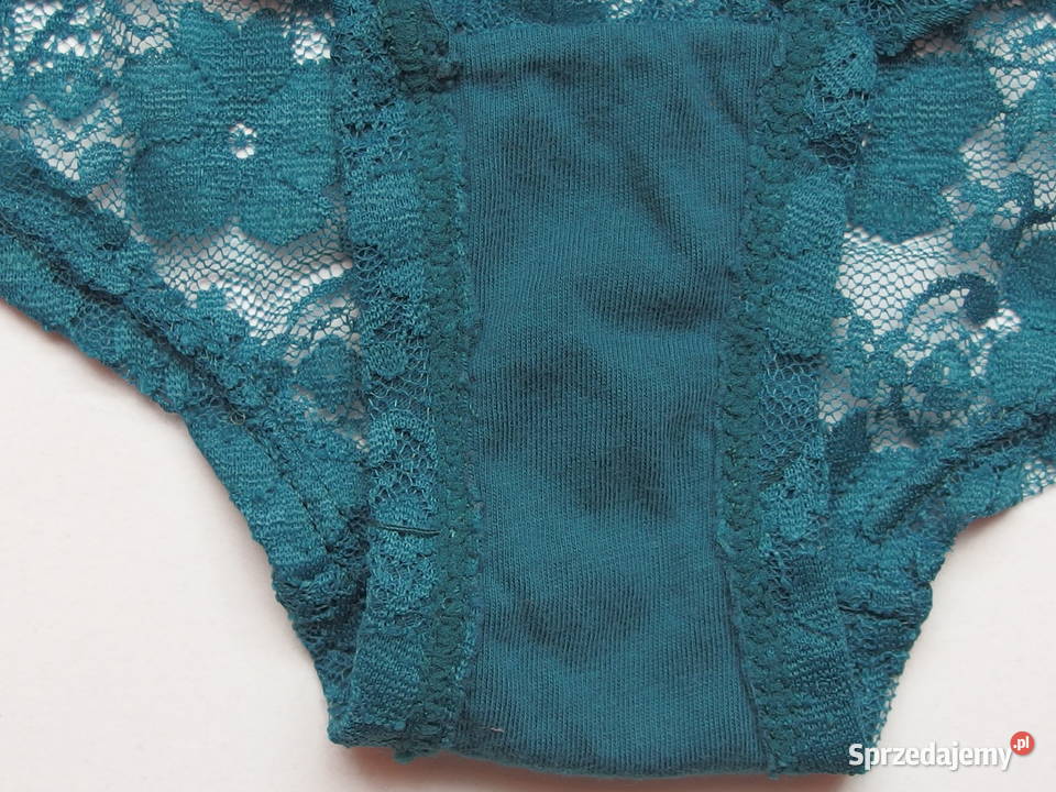 zielone majtki HM xs 34 figi koronkowe z koronką Rozmiar XS Toruń