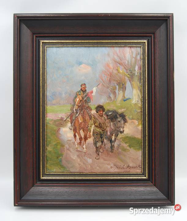 Wojciech Kossak 1856 1942 obraz Kozak i żołnierz wielkopolskie Poznań