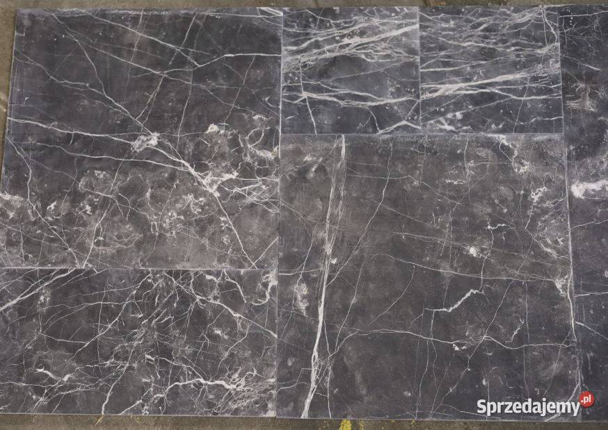 Płytki Marmur Tempesta Nera szlifowany komplet Gdynia