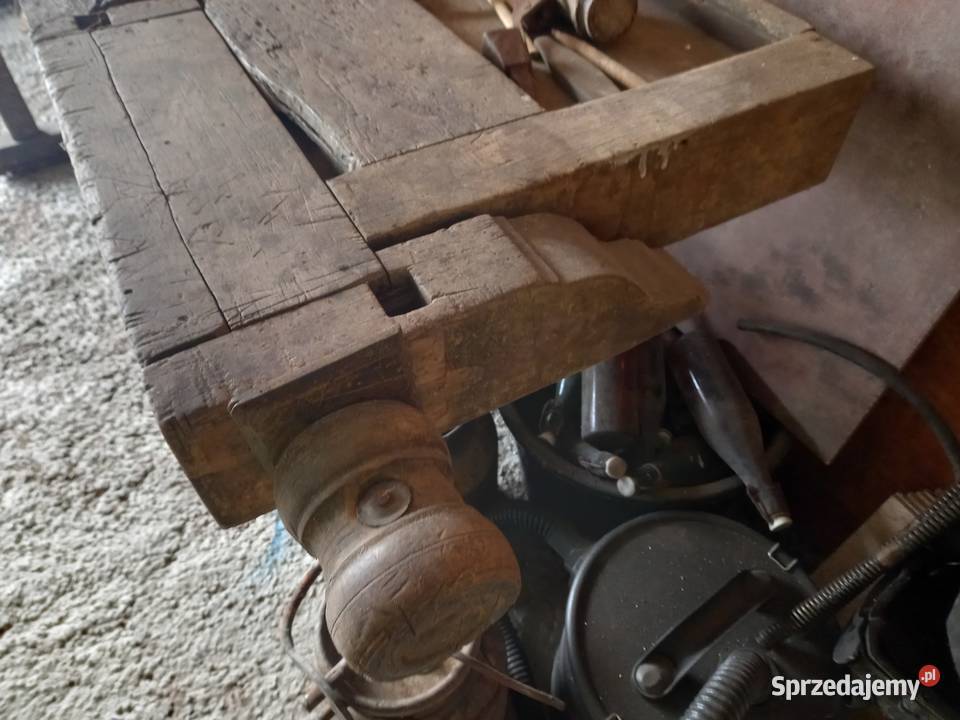 Stół stolarski PRL dobrze zachowany Smyków