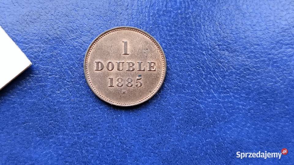 Stare monety 1 double 1885 Guernsey Kolekcje Lesko