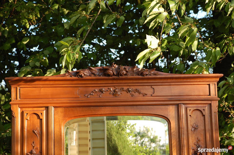 Francuska piękna szafa z kryształowym lustrem z lubelskie Lublin