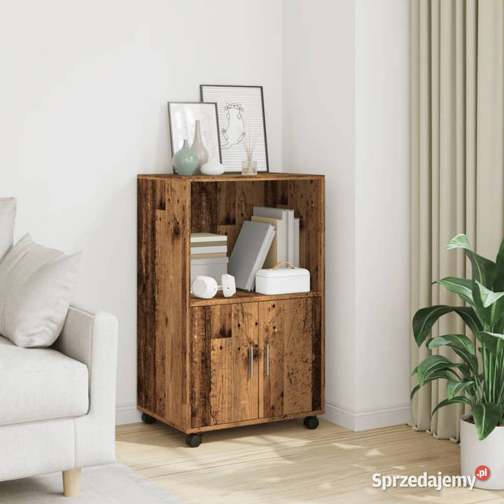 Szafka na kółkach stare drewno 55x40x91 WM853189 sprzedam