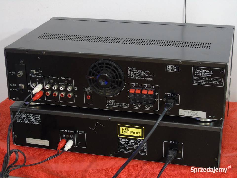 Ampltuner i CD Technics SAGX130 i SLPG420 Wieże i miniwieże