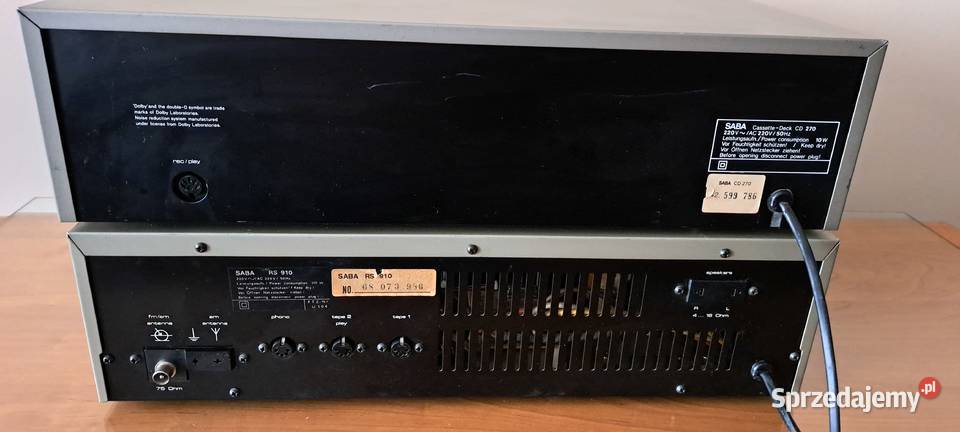 Zestaw stereo vintage Saba RS910 i CD270