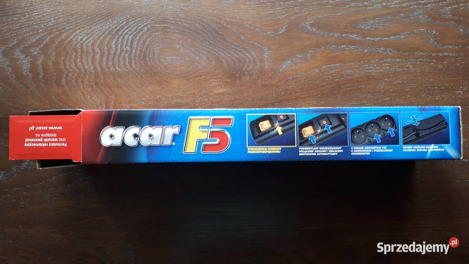 Listwa zasilająca acar F5 15m kabla czarny