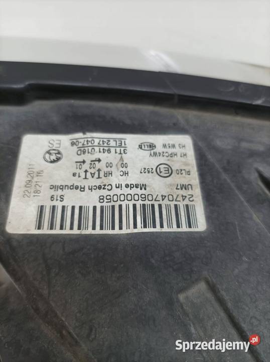 LAMPA PRZÓD PRAWA EUROPA H7 3T1941016D Skoda świętokrzyskie