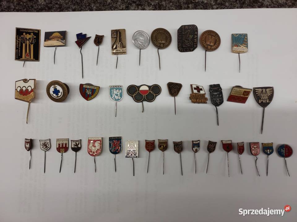 Stare odznaki przypinki wpinki 37 Pozostałe dolnośląskie Wrocław sprzedam