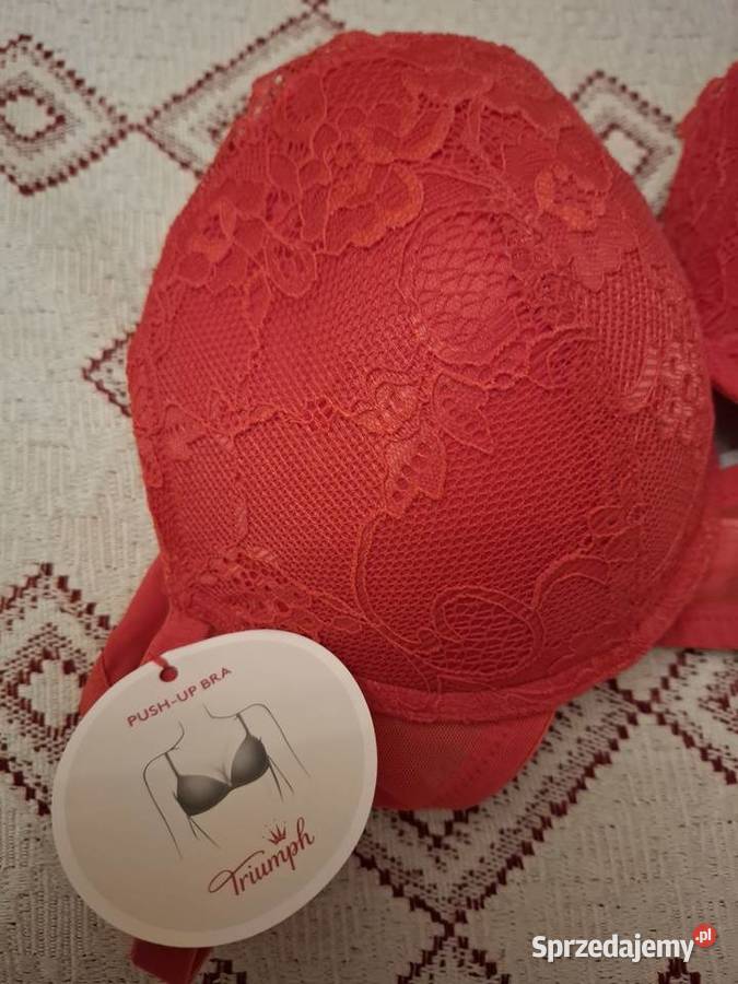 Triumph Tempting Lace WHUM 80 C nowy czerwony Triumph Biustonosze mazowieckie Warszawa