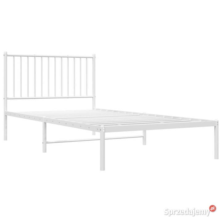 Łóżko Metalowe Białe Rama Łóżka Ze Stelażem 207cm mazowieckie sprzedam