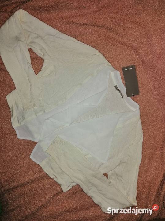 ORSAY nowy Ecru Sweterek Narzutka Crop Moda i Styl Leszno