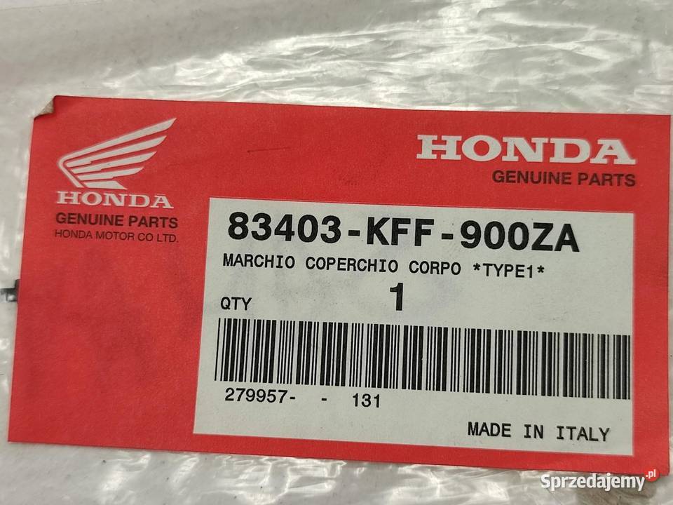 NAKLEJKA PANTHEON POD SIEDZ HONDA PANTHEON 150 lubelskie