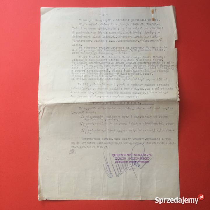 1706 Pismo Pozew Sądu W NowogardzieDo