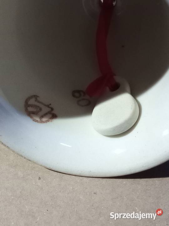 Stary ręcznie malowany ceramiczny dzwonek Świdnica