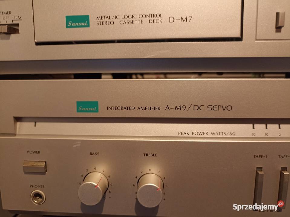 Sansui trzy elementy wzmacniacz AM9 tuner małopolskie