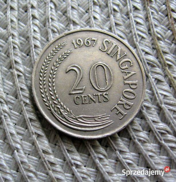 Singapur 20 Cent 1967r Ładna