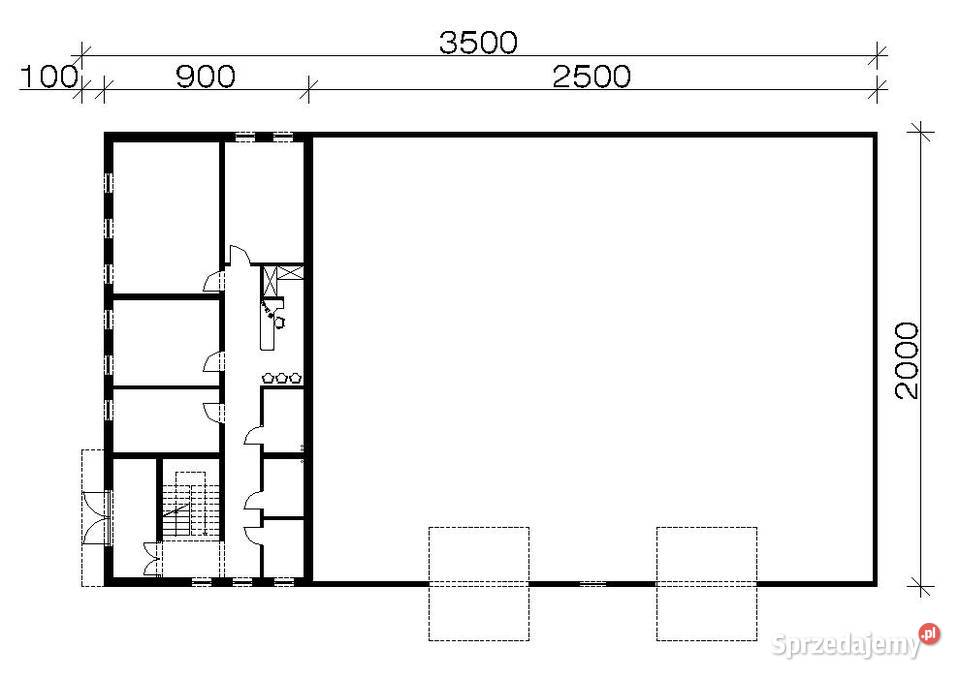 Projekt Hali z biurem HF 2030 Kraków