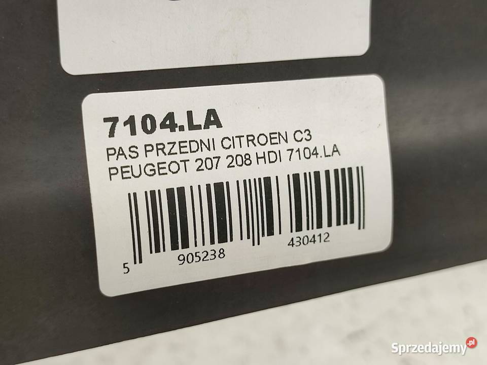PAS PRZEDNI CITROEN C3 III SX 2016 7104LA OEM