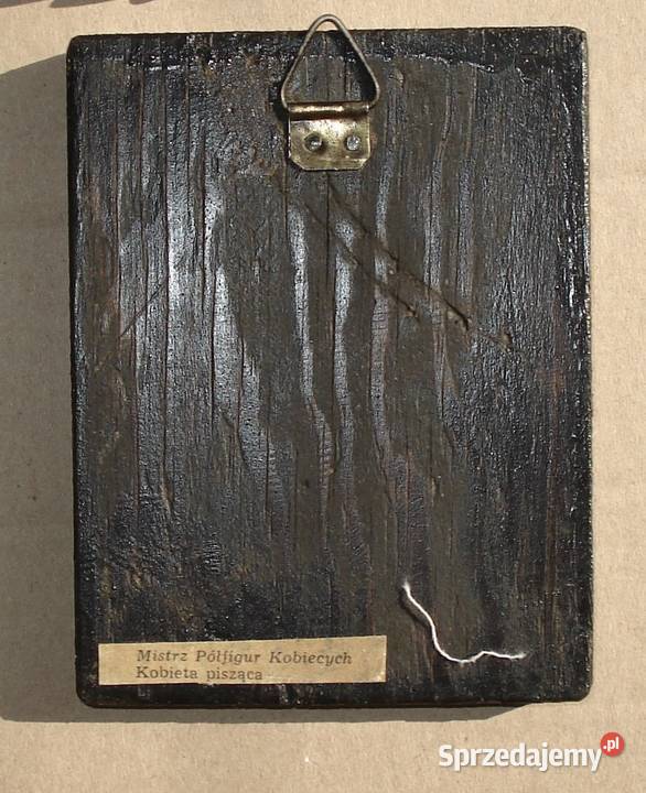 Obraz kobieta pisząca z lat PRL Malarstwo Warszawa