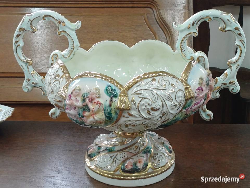 Waza - żardiniera porcelana Capodimonte Włochy (P.4238)
