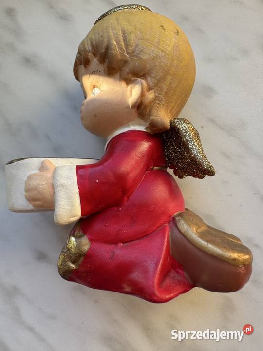 Aniołek świeca pamiątka PRL vintage lata 70te śląskie Częstochowa