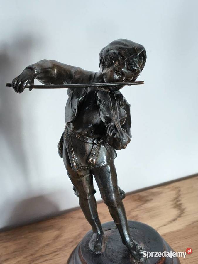 Figurka z brązu skrzypek antyk zachodniopomorskie Szczecin