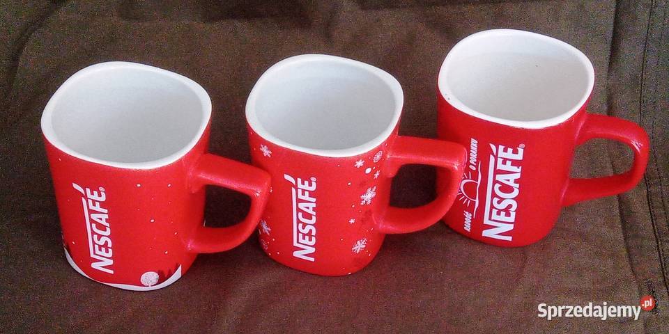 Kubki porcelanowe Nescafe 5 3 czerwony Legionowo