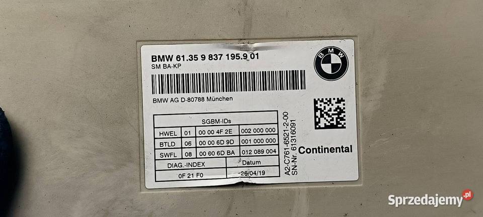 MODUŁ BMW X4 M F98 FOTELA 9837195