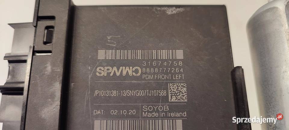 VOLVO XC40 SILNICZEK SZYBY LEWY PRZÓD 31674758