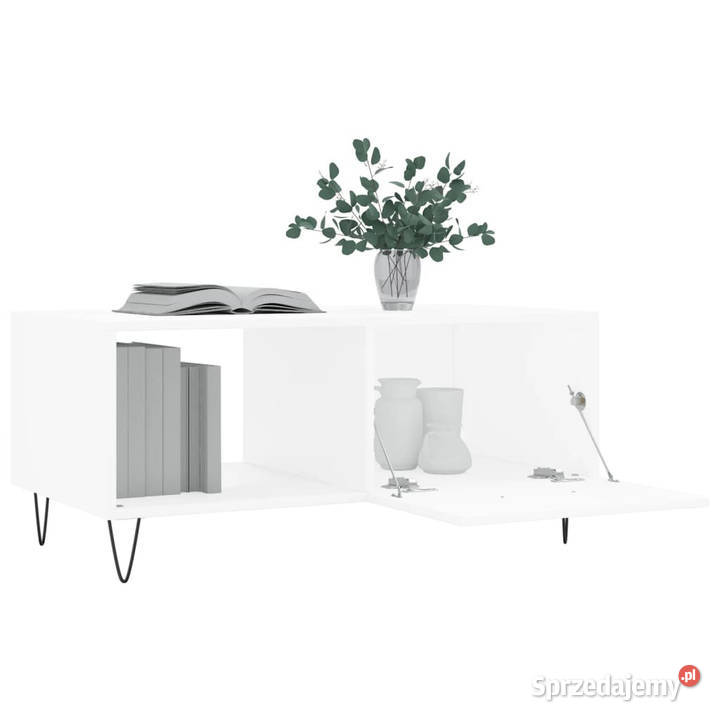 Stolik kawowy biały 90x50x40 materiał Warszawa