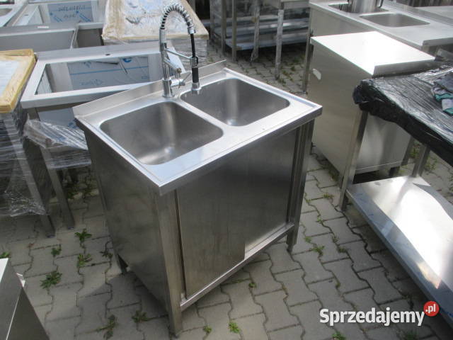 Zlew Gastronomiczny 2 Komorowy Drzwi Suwane Z