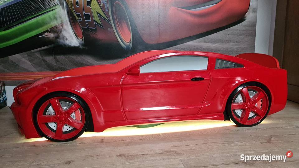 Łóżko dziecięce czerwone AUTKO 3D LED Czernice Borowe