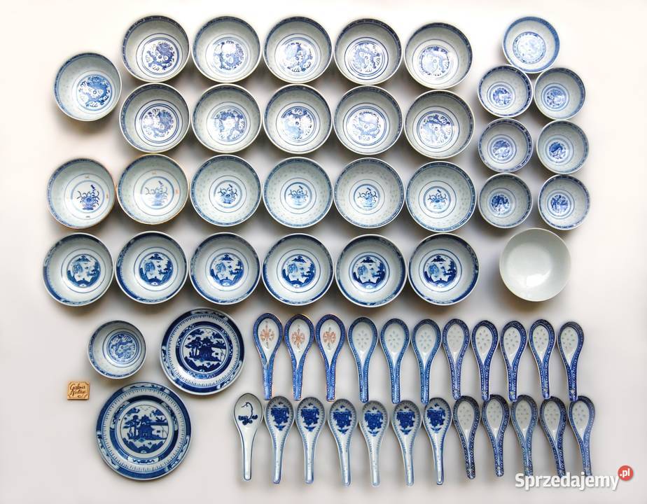 Chiński porcelanowy talerzyk spodek 2 porcelana Lublin