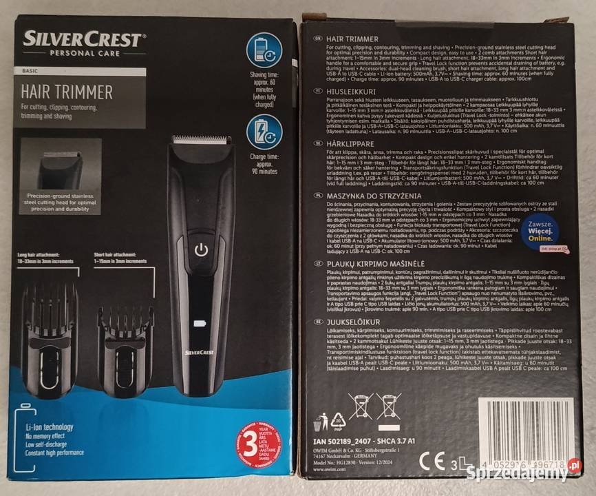 SILVERCREST SHCA 37 A1 TRYMER DO WŁOSÓW I BRODY