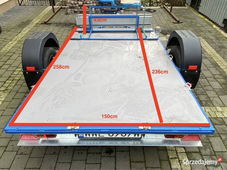 Przyczepa motocyklowa quad kosiarka wynajem Wołomin