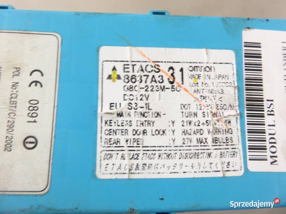 BSI MITSUBISHI OUTLANDER I 8637A331 702020055