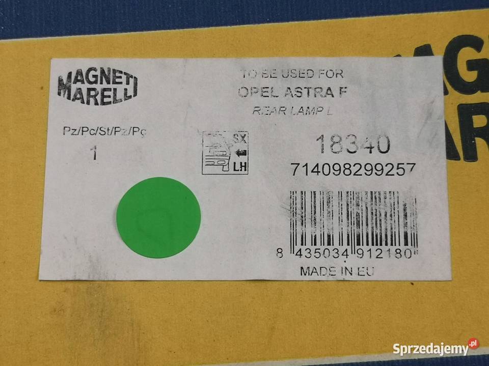 LAMPA LEWY TYŁ OPEL ASTRA F KOMBI 19911998