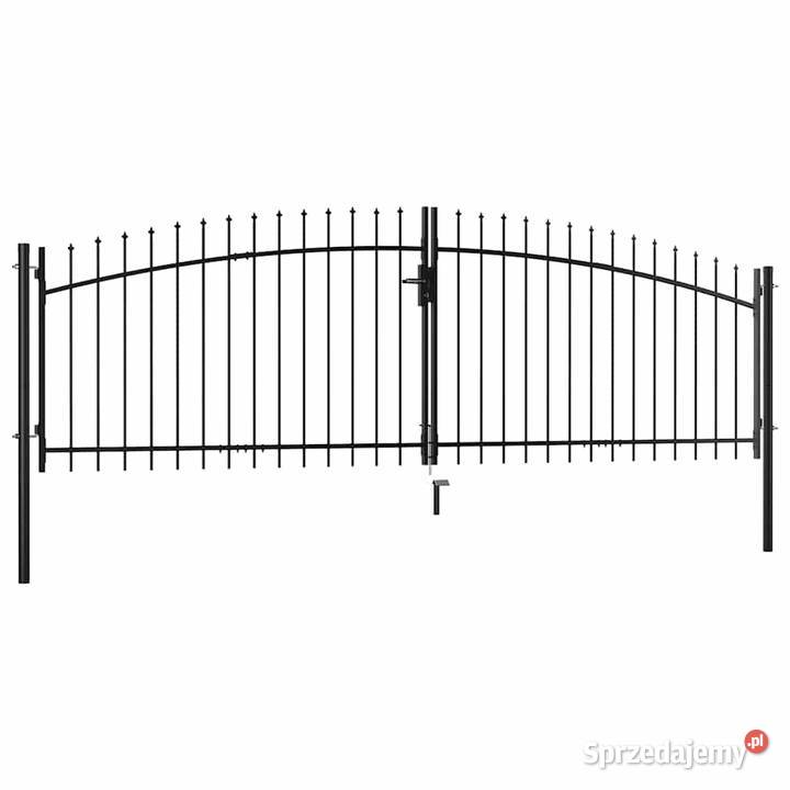 vidaXL Brama dwuskrzydłowa z ozdobnymi grotami mazowieckie Warszawa