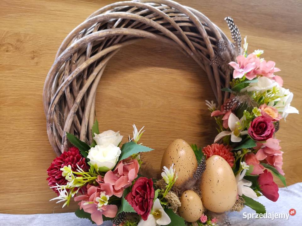 Stroik Wielkanocny na wiklinowym kole Kielce sprzedam