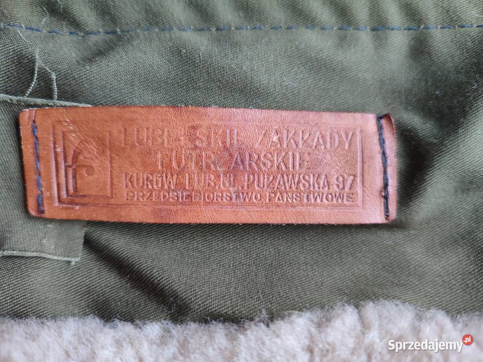 Kurtka zimowa na kożuchu z czasów PRL rękawice i mazowieckie Warszawa