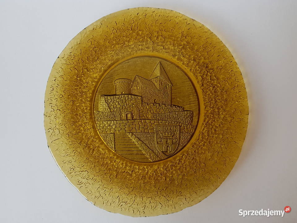 Patera Sahara Zamek Będzin Ząbkowice szkło PRL Dąbrowa Górnicza