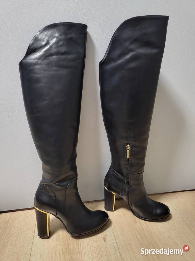 Buty muszkieterki kolano skóra Gino Rossi stan skóra Warszawa