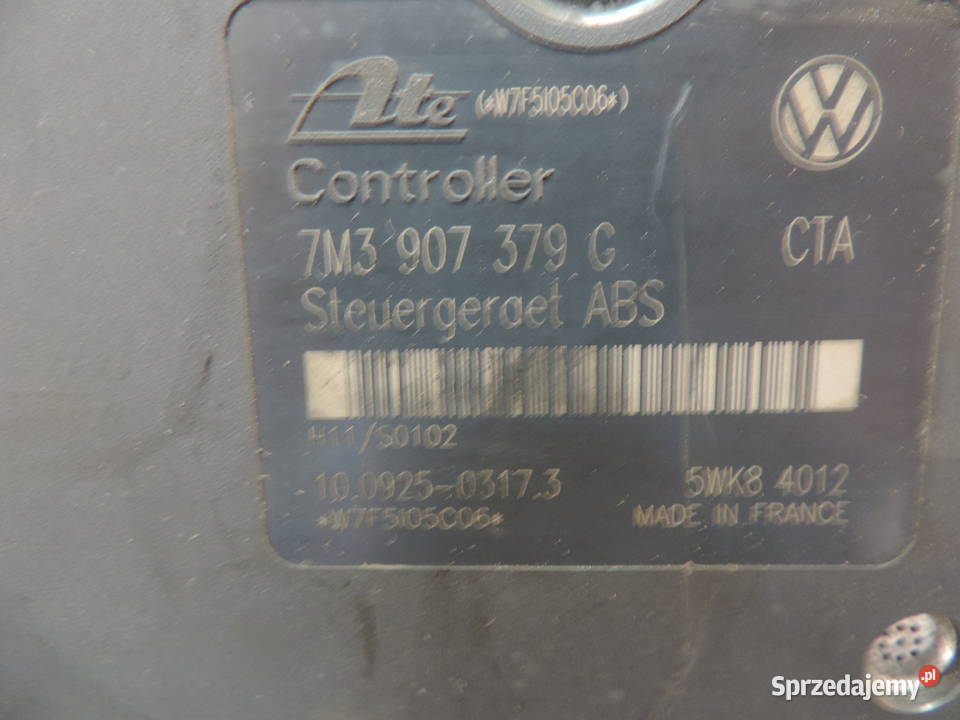 POMPA ABS SEAT ALHAMBRA GALAXY MK1 7M3907379G Rok produkcji 2002 Układ ABS i ESP małopolskie Nowy Sącz