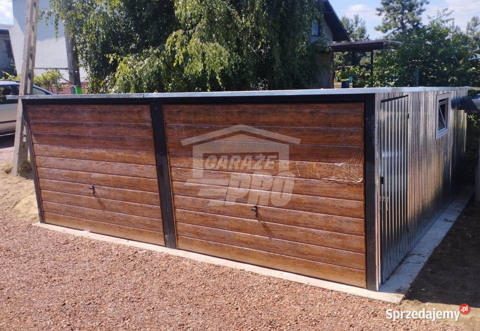 Garaz blaszany 6x6 2x Brama ocynk pod ocieplenie Ostrowiec Świętokrzyski