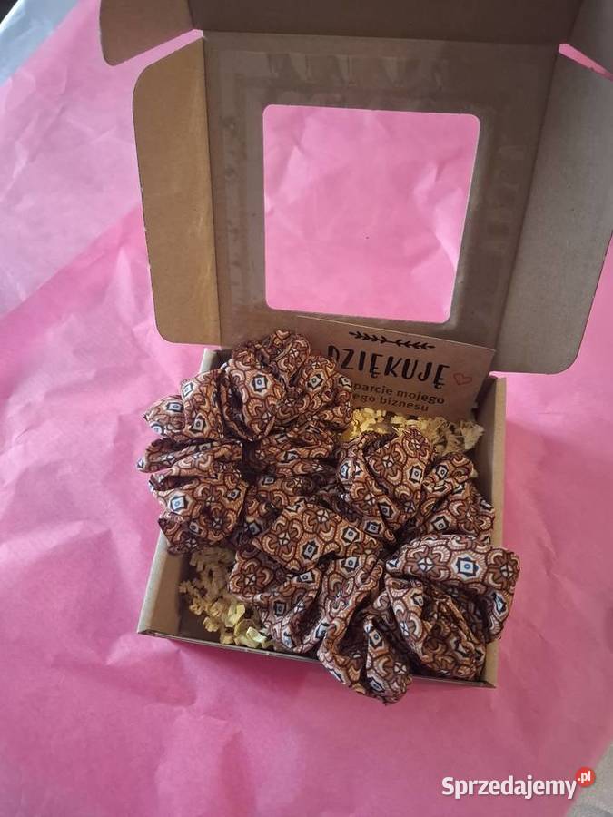 Zestaw mana i córka 2 scrunchie handmade Smolice sprzedam