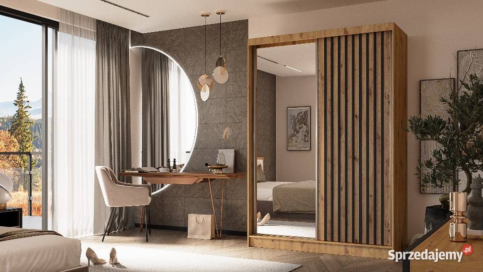 Szafa lamele lustro 150 4 kolory 216cm Katowice sprzedam