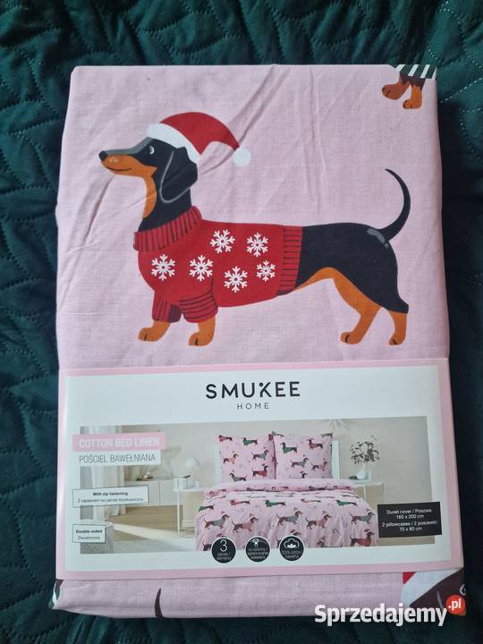 NOWA Pościel w świąteczne jamniki w JAMNIKI dolnośląskie Wrocław sprzedam