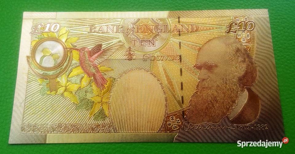 4 x ZŁOTY Banknot FUNT Zestaw Elizabeth Złoto 24 śląskie Sosnowiec