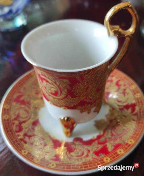 Filiżanka na nóżkach do czekolady mokka kakao łódzkie Pabianice