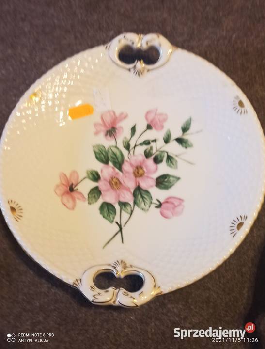 Patera z mewami delfinami i kwiatami Copenhagen pomorskie